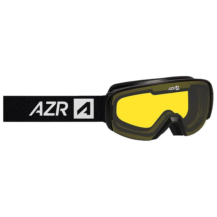AZR Masque de Ski Moon Ad Noir Mat Jaune Présentation