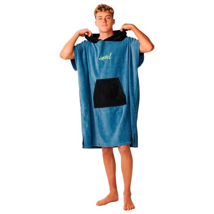 Rip Curl Poncho Surf Logo Hooded Towel Bluefin Présentation