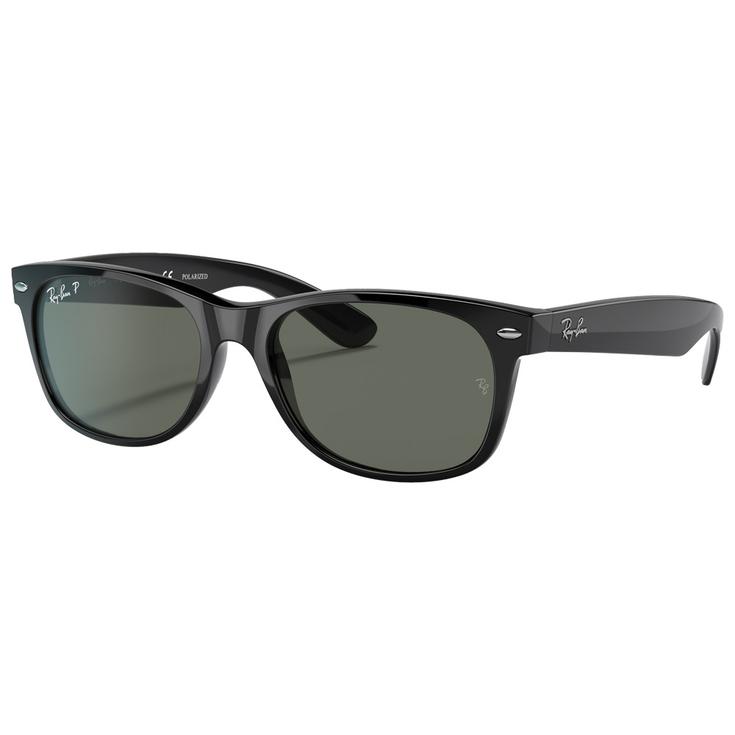 Ray Ban Lunettes de soleil RB2132 New Wayfarer Classic Polished Black Green Polarized Présentation