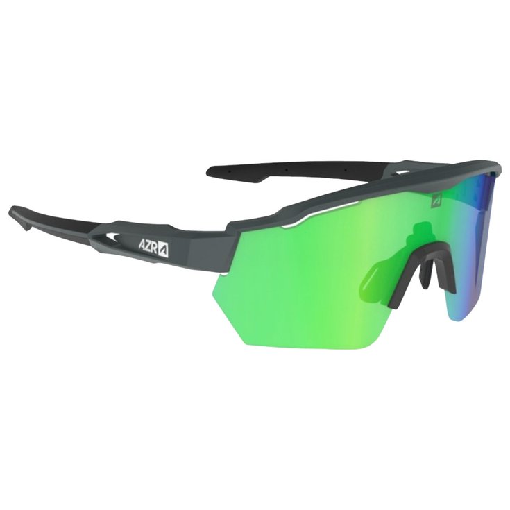 AZR Lunettes de soleil Coffret Race Rx Carbone Mate Multicouche Vert + Incolore Présentation