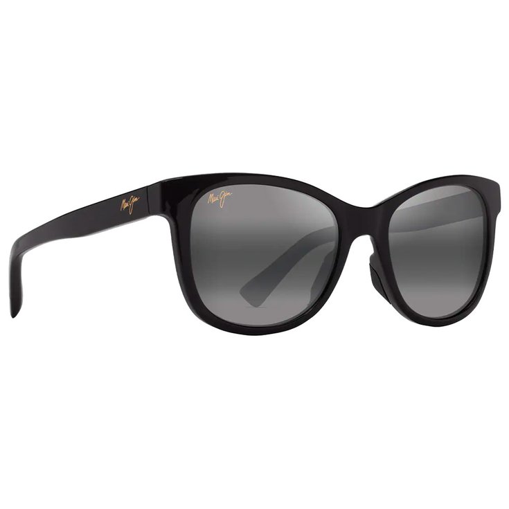 Maui Jim Lunettes de soleil Kiopa'a Noir Brillant Gris Neutre Minéral Superthin Présentation