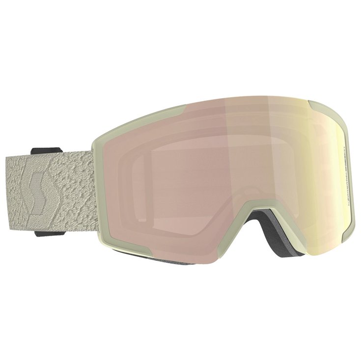 Scott Masque de Ski Shield Light Beige Enhancer Rose Chrome Présentation