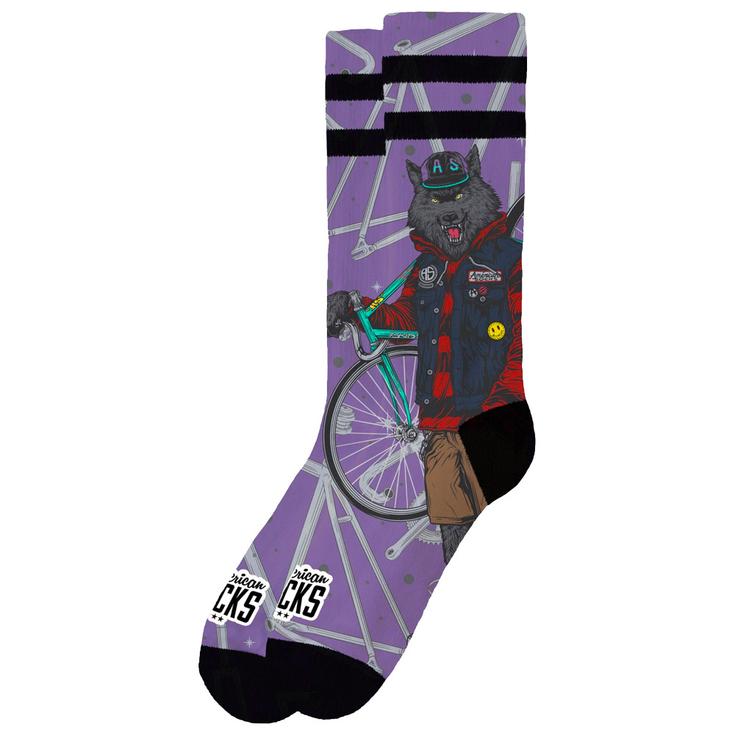 American Socks Chaussettes The Original Signature Cycling Wolf Présentation
