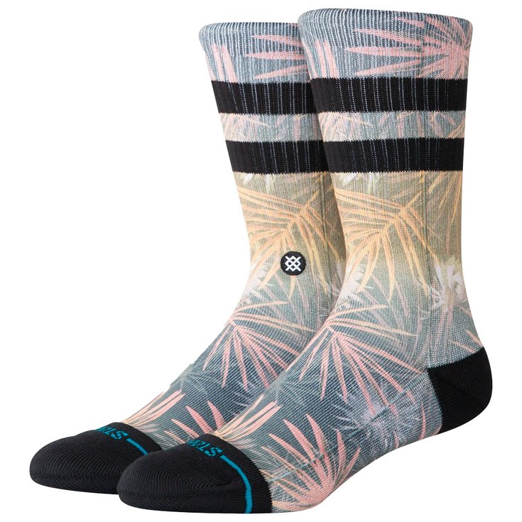 Stance Chaussettes Florals Socks Full Moon Crew Multi Présentation