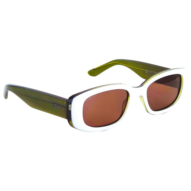 Moken Vision Lunettes de soleil Luma White Kaki Cat.3 Polarized Présentation