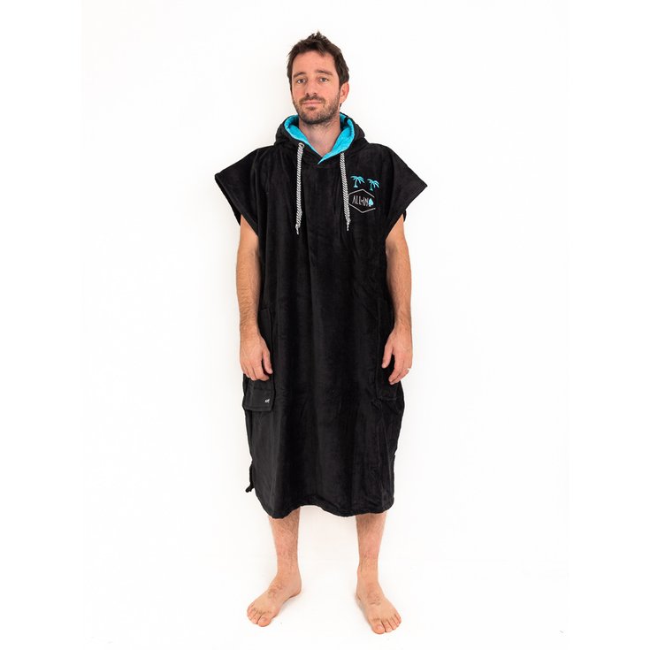 All-In Poncho Surf Classic Flash Line - Black Turquoise Face