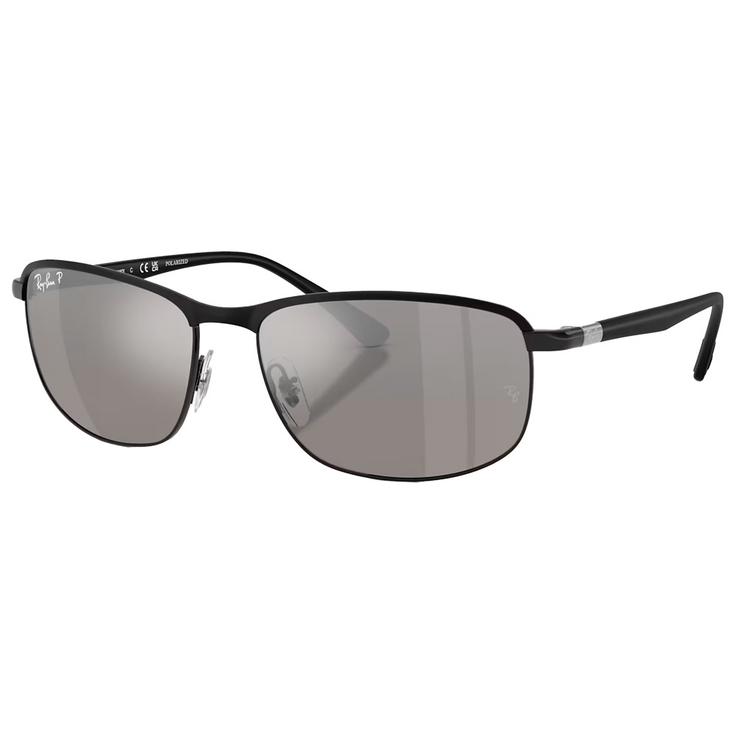 Ray Ban Lunettes de soleil RB3671CH Polished Black Chromance Silver Polar Présentation