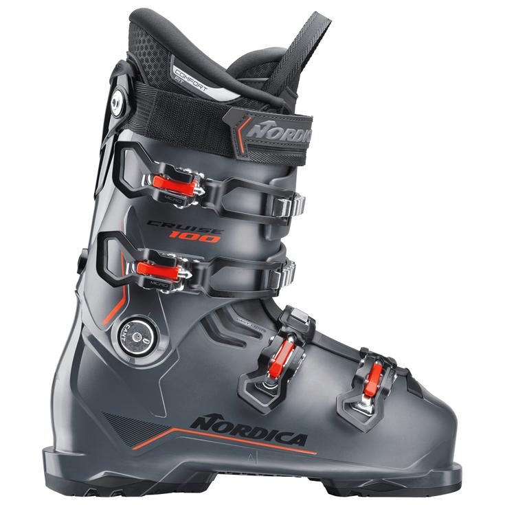 Nordica Chaussures de Ski The Cruise 100 Anthracite Black Red Côté