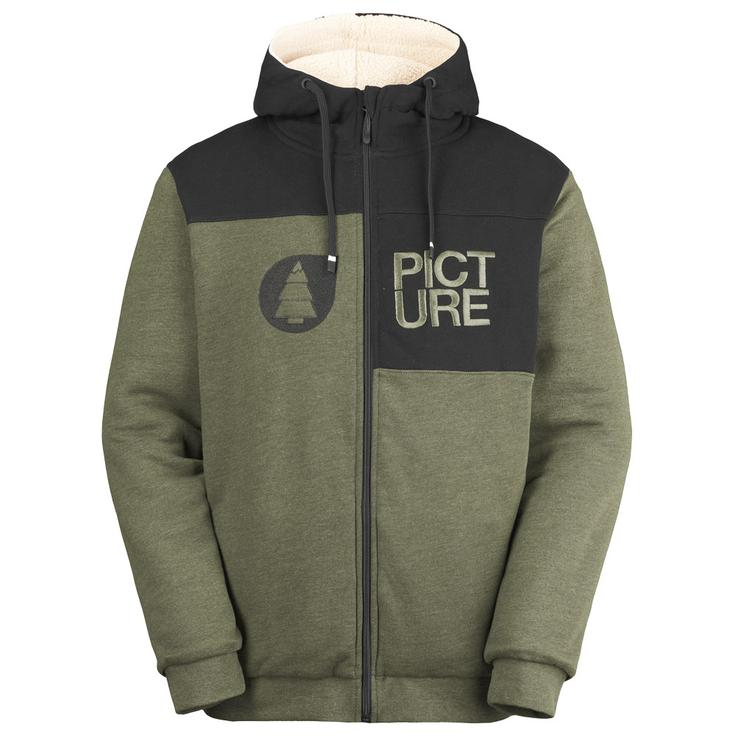 Picture Sweat Basement Plush Zip Grape Leaf Melange Présentation