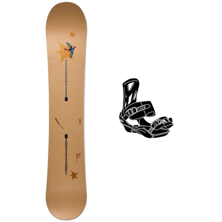 Snowboard K2 Snow Boarding d'occasion + fixations Burton taille S
