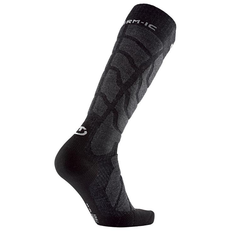 Therm-Ic Chaussettes Ski Warm Black Grey Profil