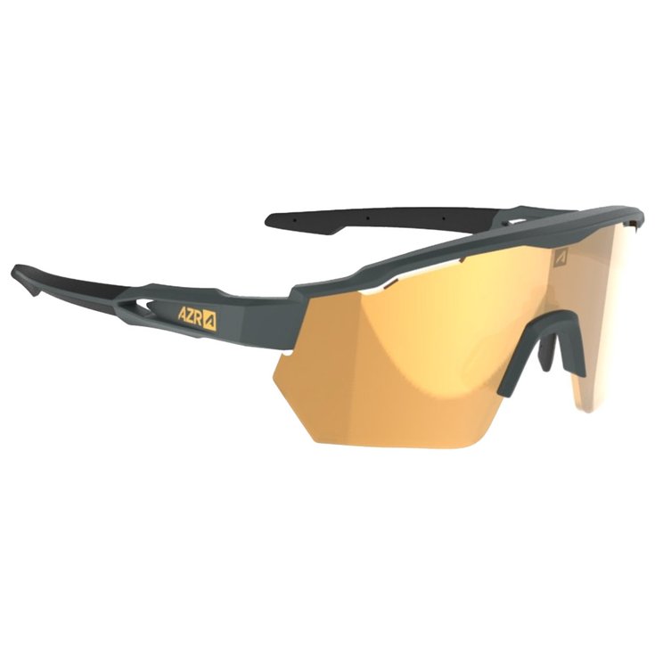 AZR Lunettes de soleil Coffret Race Rx Carbone Mate Noir Multicouche Or + Incolore Présentation