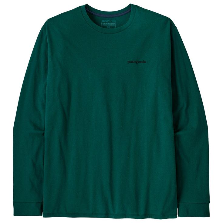 Patagonia Tee-shirt P-6 Logo Responsibili-Tee L/S Cascade Green Présentation