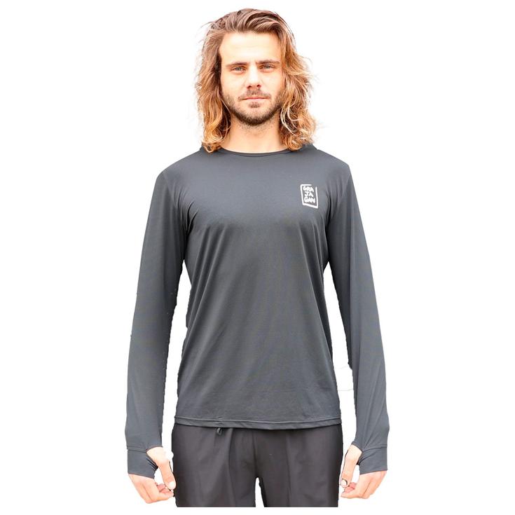 Grajagan Top Manches Longues Upf 50+ Surf Tee LS Just Be Punk Black Présentation