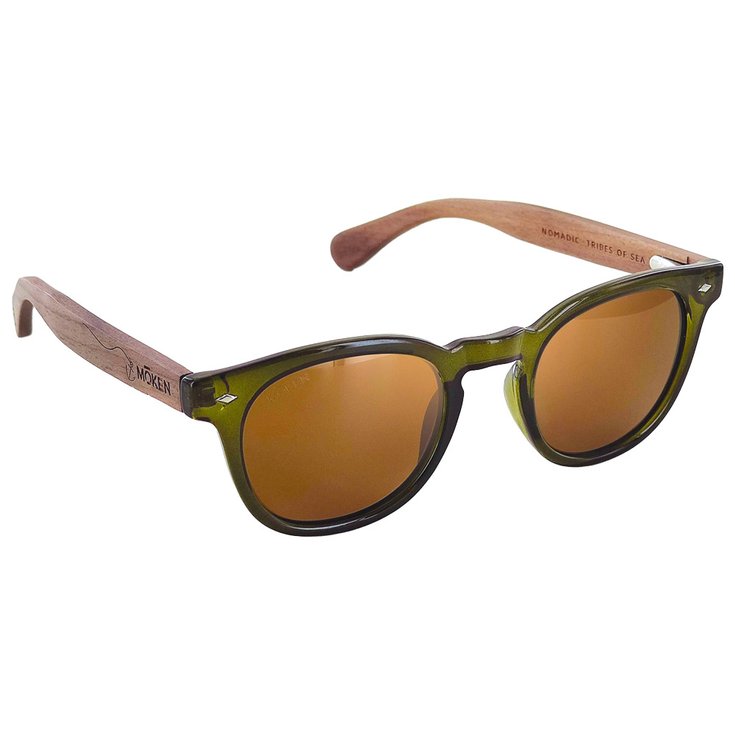Moken Vision Lunettes de soleil Woody Kaki Wood Brown Polarized Présentation