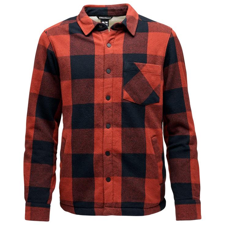 Black Diamond Chemise M Project Lined Flannel Red Black Présentation