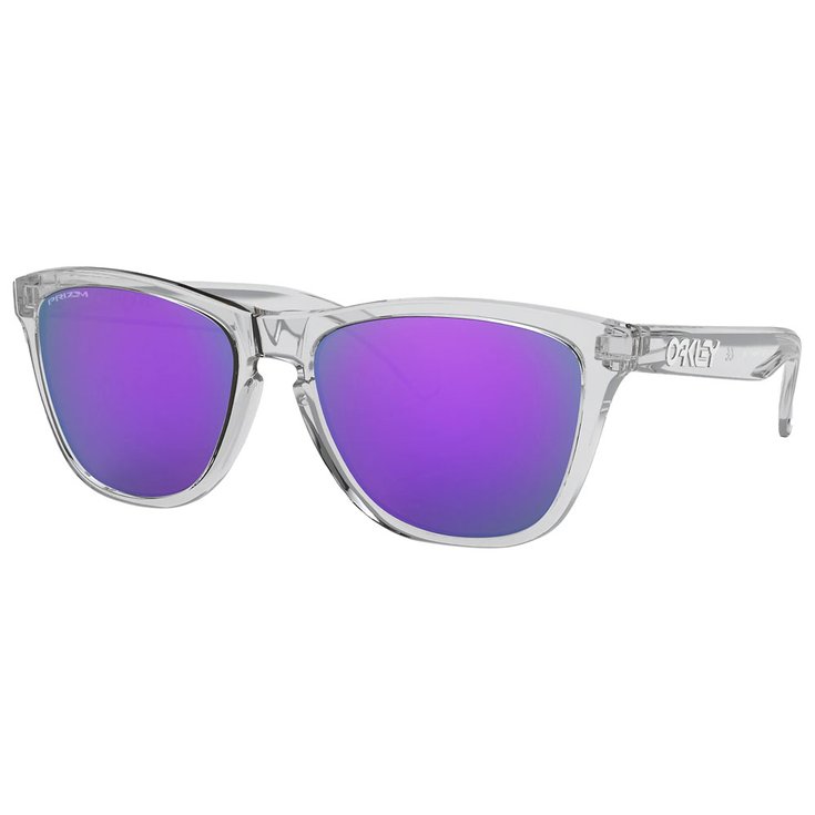 Oakley Lunettes de soleil Frogskins Polished Clear Prizm Violet Présentation