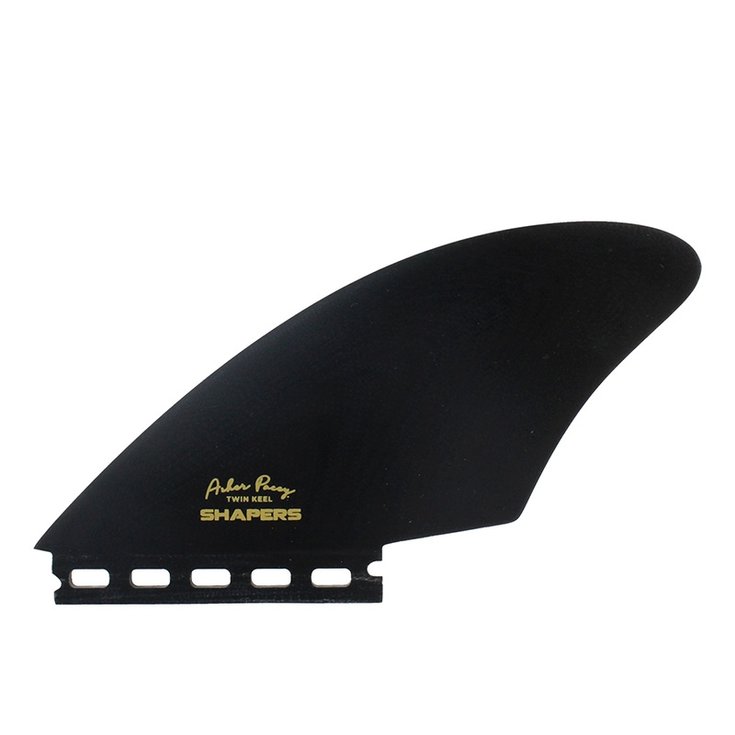 Shapers Ailerons Surf Asher Pacey Twin Keel - Black - 2 Dérives Profil