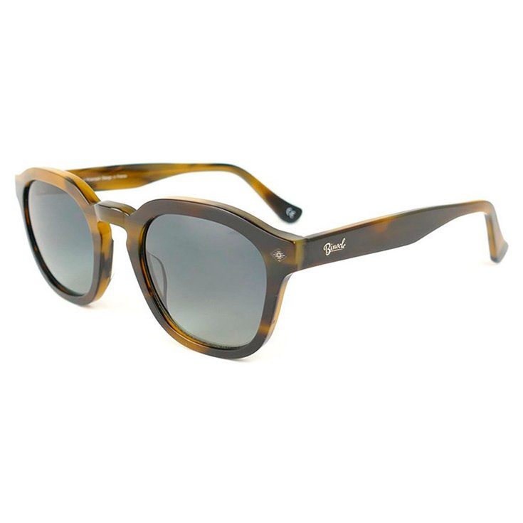 Binocle Eyewear Lunettes de soleil James Shiny Wood Tortoise Gradient Grey Polarized Présentation