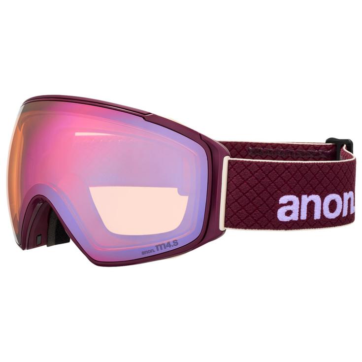 Anon Masque de Ski M4S Toric MFI Deep Cherry Perceive Cloudy Pink + Perceive Variable Blue Présentation Anon Masque de Ski M4S Toric MFI Deep Cherry Perceive Cloudy Pink + Perceive Variable Blue Présentation