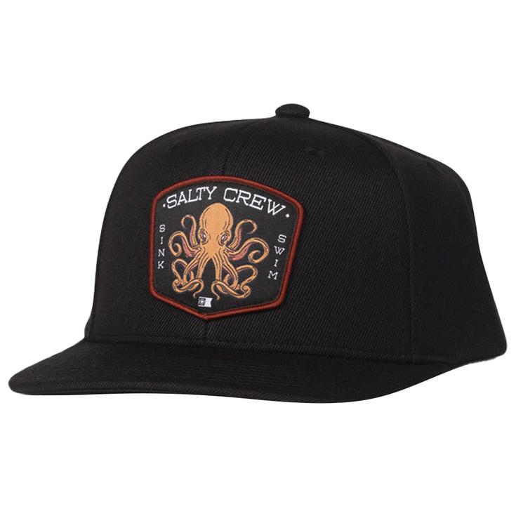 Salty Crew Casquettes Tako Club Snapback Black Présentation