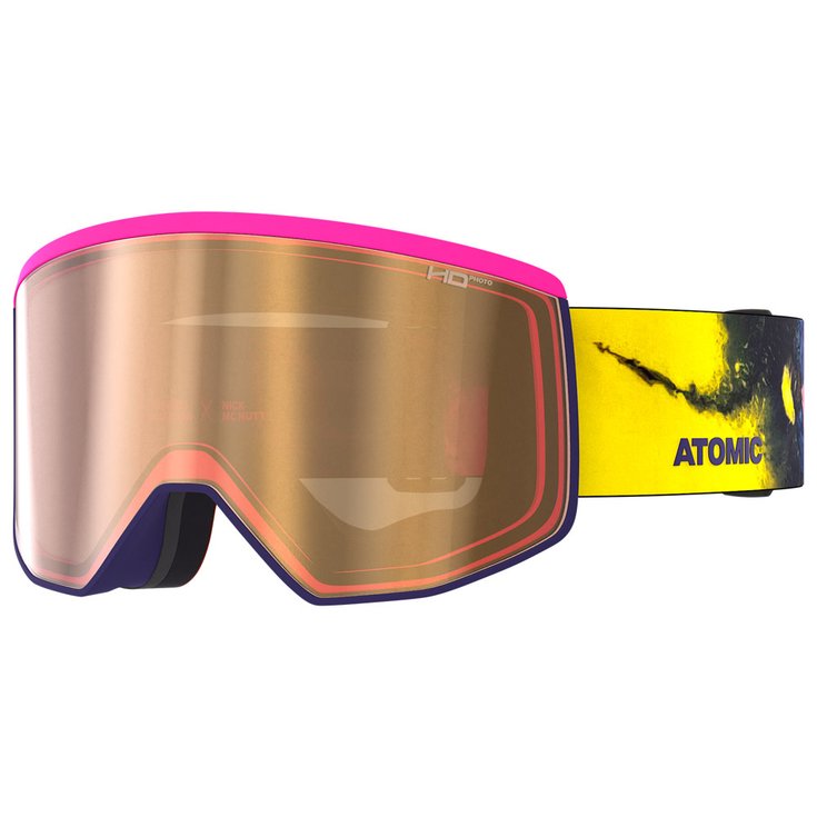 Atomic Masque de Ski Four Pro Signature Sand Amber Gold Hd Photo + Clear Présentation