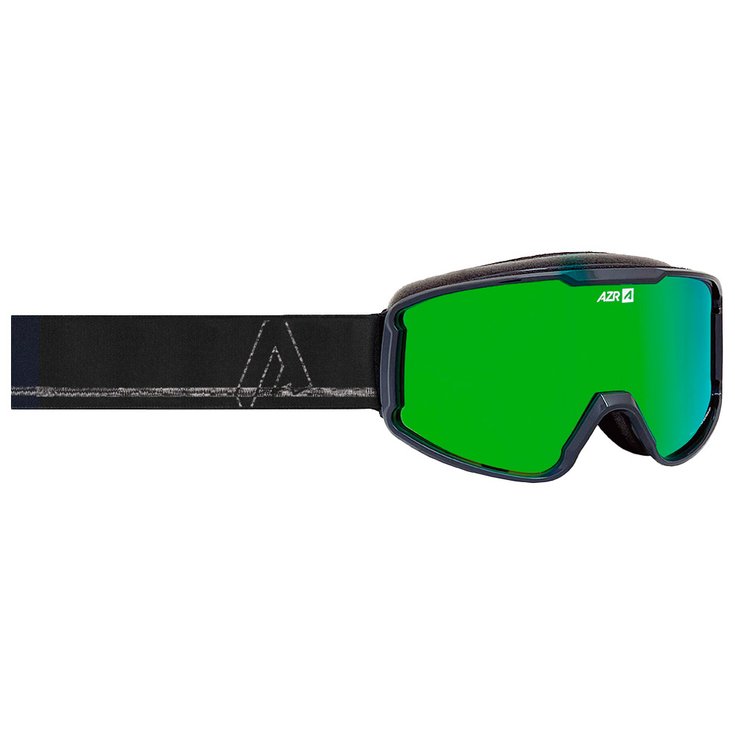 AZR Masque de Ski Track Otg Gris Nuit Vernie Full Vert Multicouche Présentation