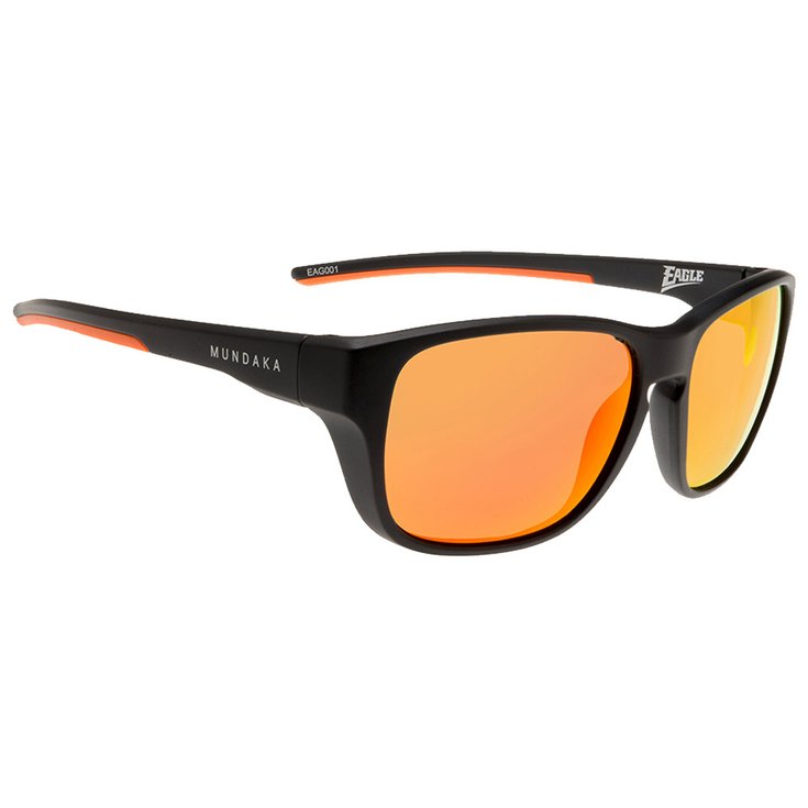 Mundaka Optic Lunettes de soleil Eagle Noir Matte Brown Orange Revo Présentation