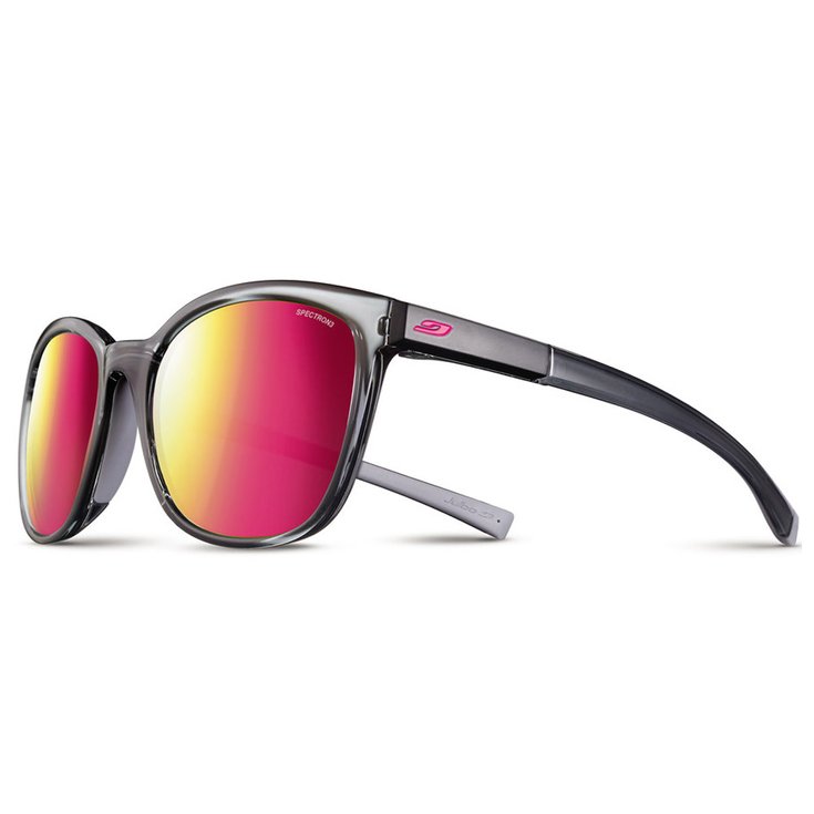 Julbo Lunettes de soleil Spark Translucide Brillant Gris Rose Présentation
