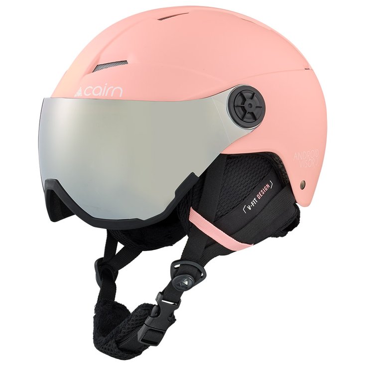 Cairn Casque visière Android Visor Junior Mat Pastel Coral Présentation