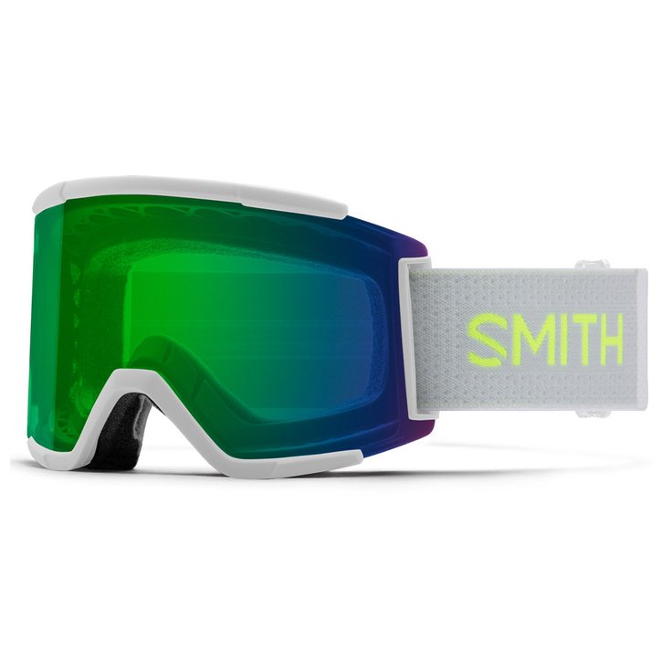 Smith Masque de Ski Squad Xl Sport White Chromapop Everyday Green + Chromapop Storm Rose Flash Présentation