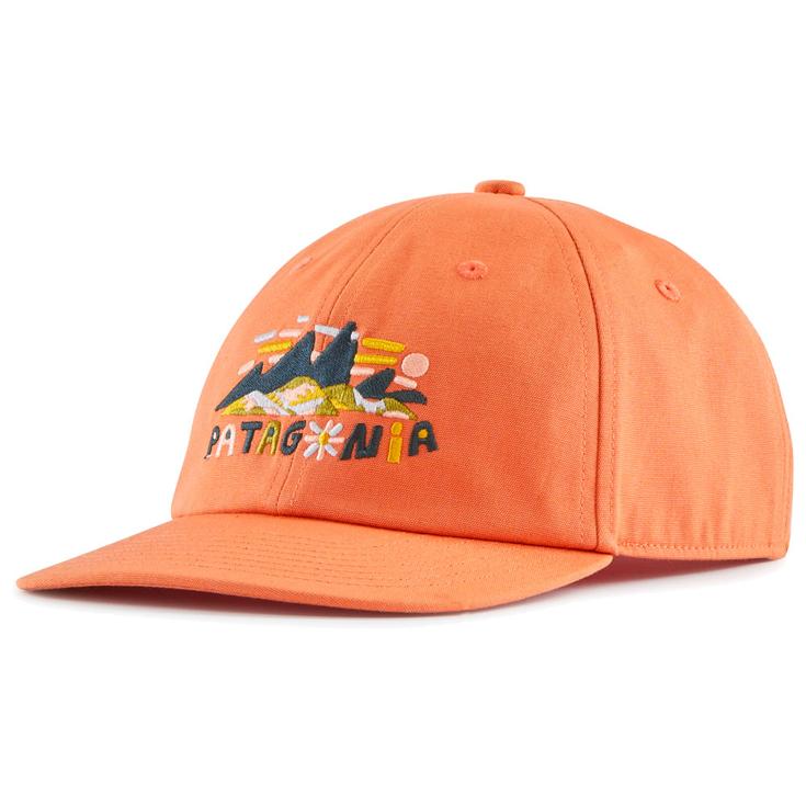 Patagonia Casquettes Kid's Funhoggers Hat Fitz Roy Superbloom Rock Melon Présentation