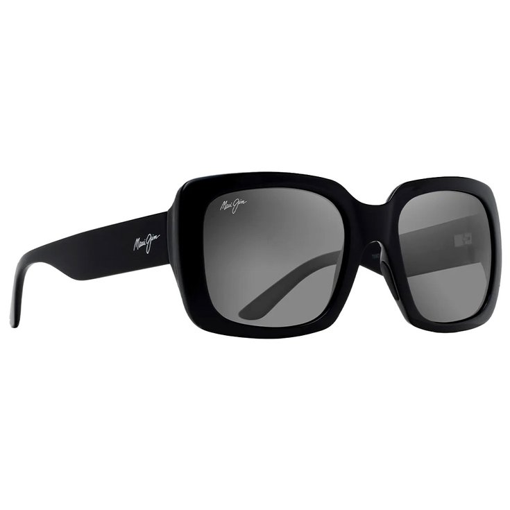 Maui Jim Lunettes de soleil Two Steps Noir Brillant Gris Neutre Minéral SuperThin Présentation