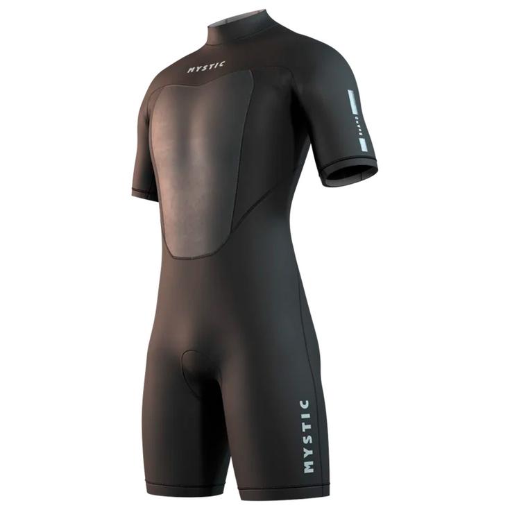 Mystic Shorty Brand Shorty Back Zip 3/2 Flatlock Black Présentation