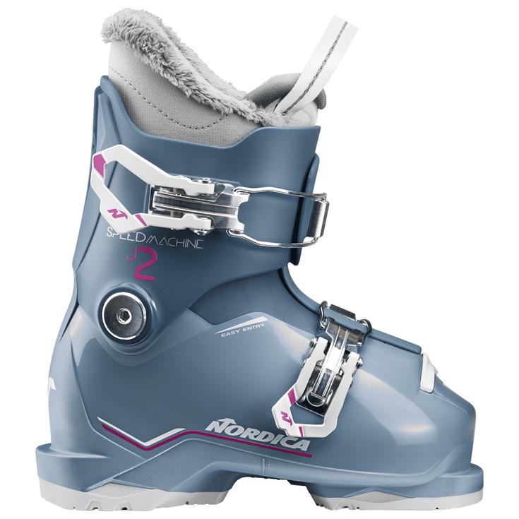 Nordica Chaussures de Ski Speedmachine J 2 Blue Light Blue Fuchsia Côté