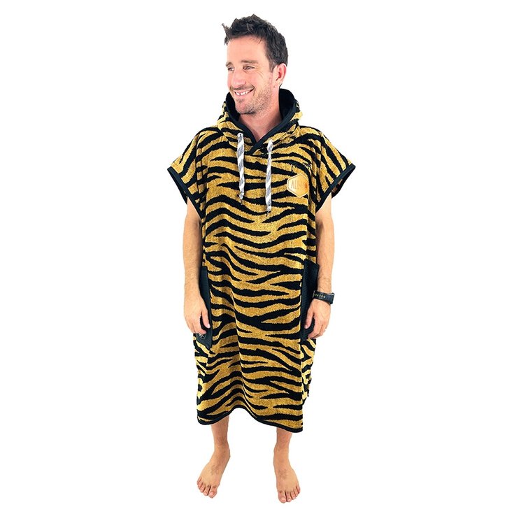 All-In Poncho Surf Classic Jacquard - Zebra / Black Dessus