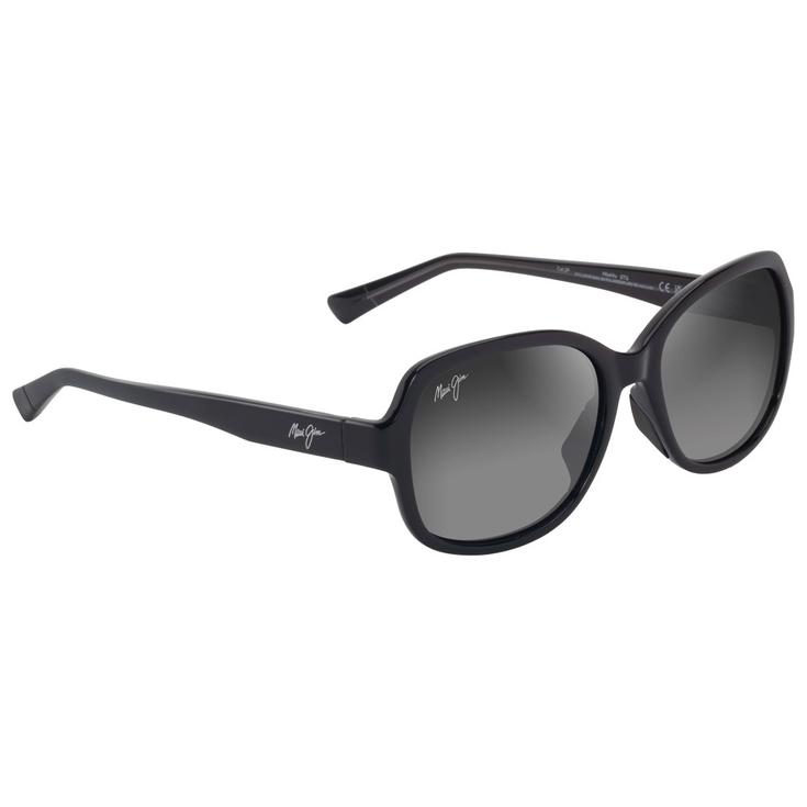 Maui Jim Lunettes de soleil Hiluhilu Shiny Black Neutral Gray Minéral Superthin Présentation