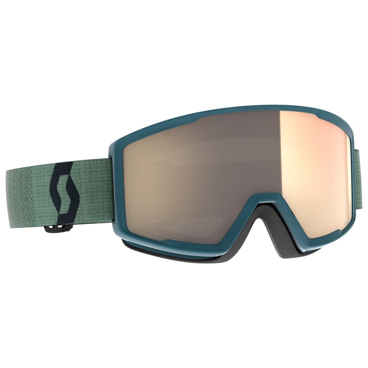 Scott Masque de Ski Factor Pro Soft Green Black Light Sensitive Bronze Chrome Présentation
