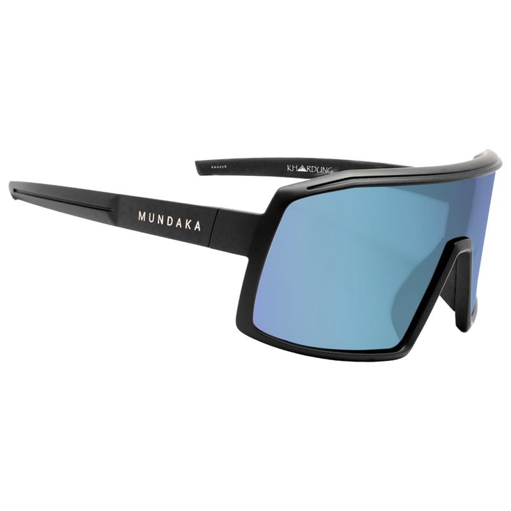 Mundaka Optic Lunettes de soleil Khardung Matte Black Smoke Cx Full Metalic Blue Revo Présentation