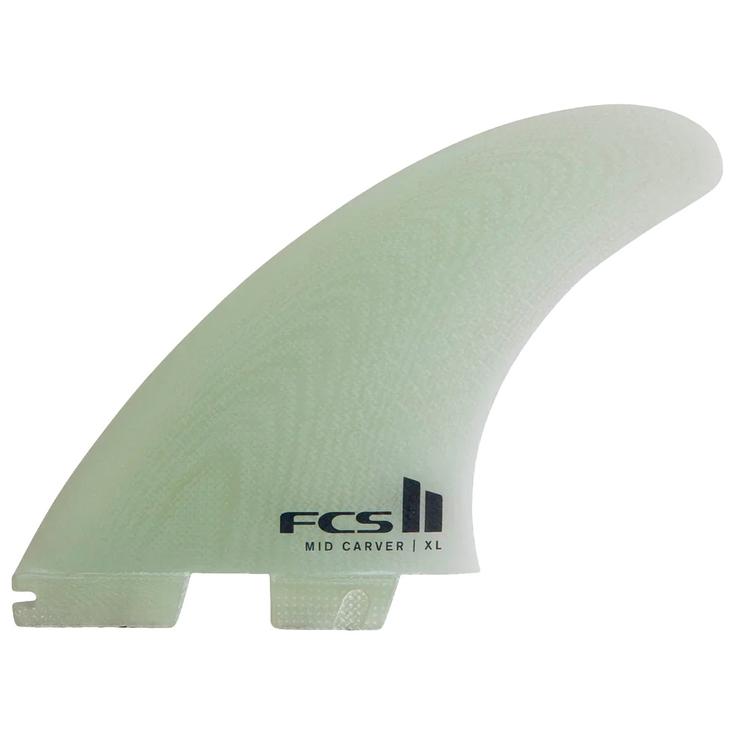 Fcs Ailerons Surf II Mid Carver Pg Clear Retail Fins Détail