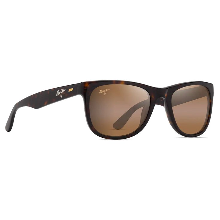 Maui Jim Lunettes de soleil Kikonia Shiny Dark Havana Hcl Bronze Mineral Superthin Présentation