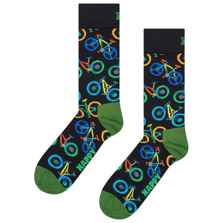 Happy Socks Chaussettes Crew Socks Mountain Bike Black Présentation