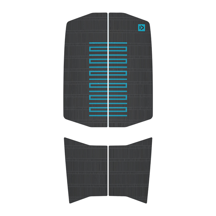 Duotone Pad de Kite Traction Pad Front - Dark Grey / Turquoise Profil