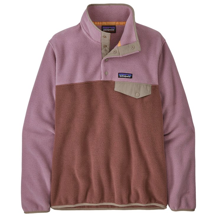Patagonia Pull Women’s Lightweight Synchilla Snap-T Dulse Mauve Présentation