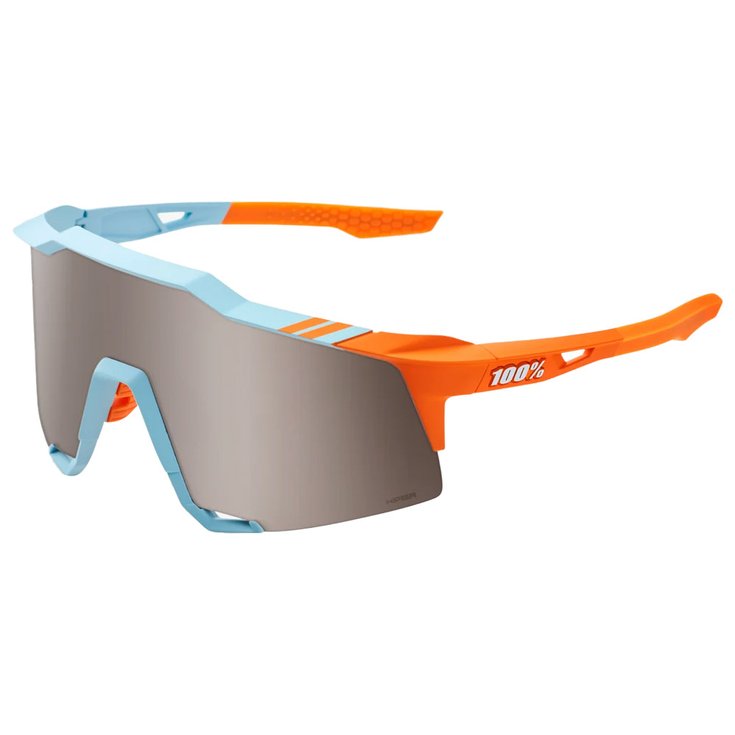 100% Lunettes de soleil Speedcraft Soft Tact Two One Hiper Silver Mirror Lens Présentation