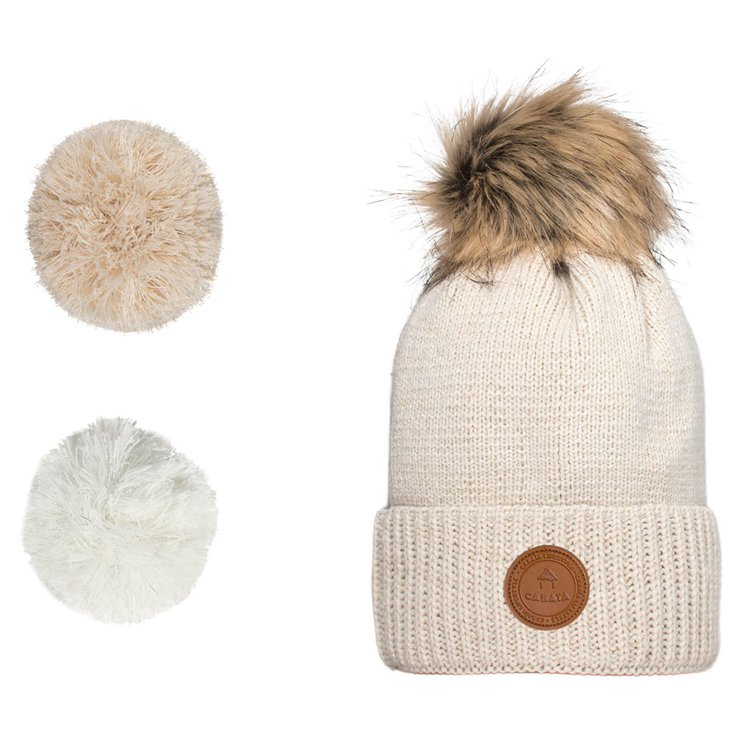 Cabaia Bonnet Irish Coffee Beanie Cream Lurex Présentation