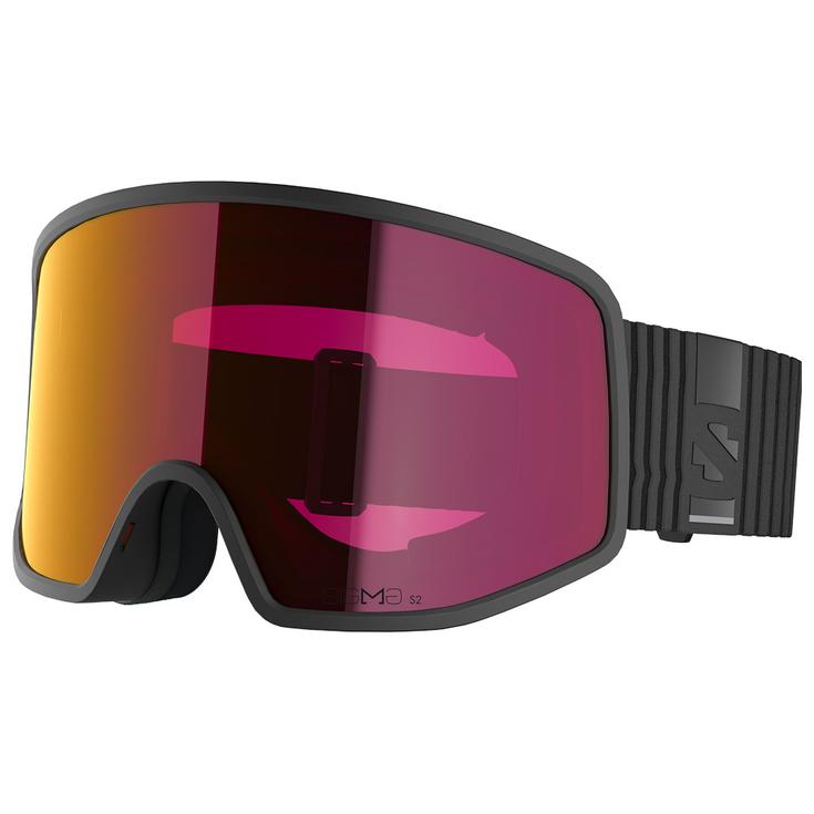 Salomon Masque de Ski Sentry Pro Black Sigma Poppy Red Présentation