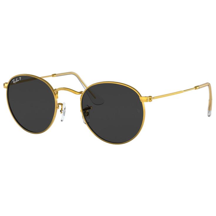 Ray Ban Lunettes de soleil RB3447 Round Metal Polished Gold Polar Black Présentation