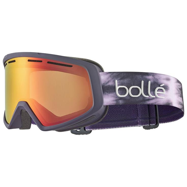Bollé Masque de Ski Cascade Plum Tie & Dye Matte Sunrise Photochromic Présentation