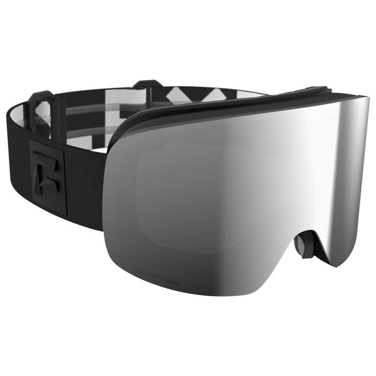 Flaxta Masque de Ski Prime Black Silver Silver Mirror Lens Présentation